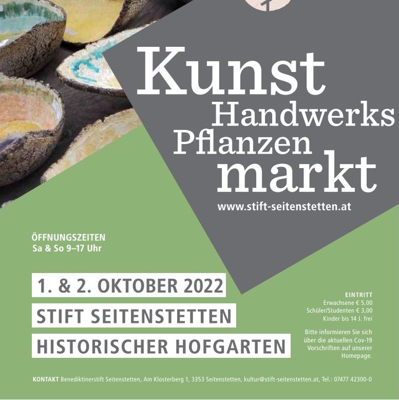 Sie betrachten gerade Kunsthandwerks- und Pflanzenmarkt Stift Seitenstetten