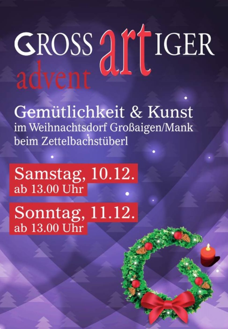 Sie betrachten gerade GROSS art IGER advent in Mank