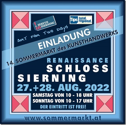 Sie betrachten gerade Sommermarkt des Kunsthandwerks – Renaissanceschloss Sierning