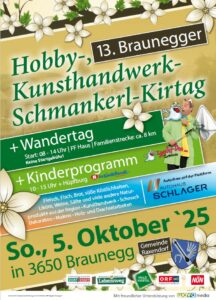 13. Braunegger Hobby-, Kunsthandwerk- & Schmankerl-Kirtag @ Braunegg